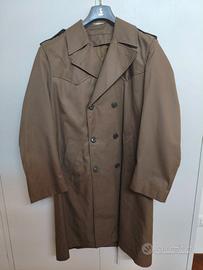 Trench kaki/marrone doppiopetto, vero Militare