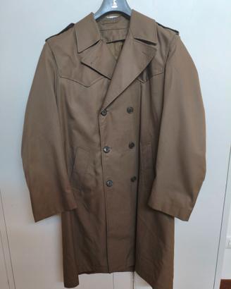 Trench kaki/marrone doppiopetto, vero Militare