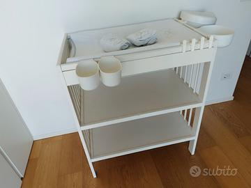 Fasciatoio Ikea Gulliver, bianco con accessori