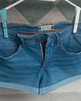 Pantaloncini corti blu denim