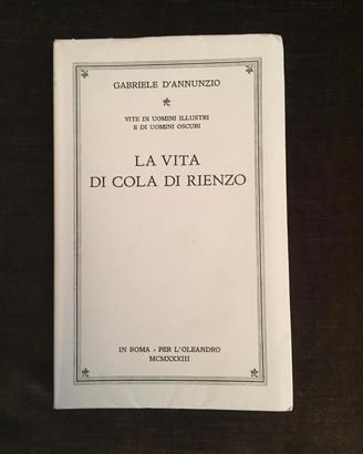 G. d'annunzio - la vita di cola di rienzo (1933)