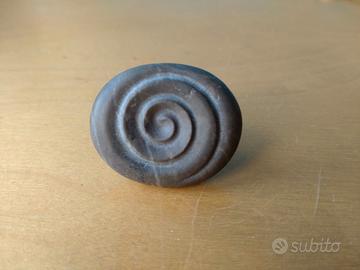 Anello artigianale in pietra di fiume - Modello 7