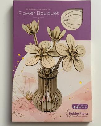 Kit Fiori in Legno 3D Hobby Flora Flower Bouquet