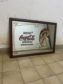 Specchio pubblicitario Coca-Cola anni 80 - Vintage