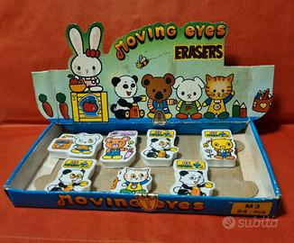 Moving Eyes Erasers Vintage