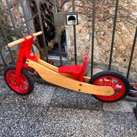 Bici in legno senza pedali