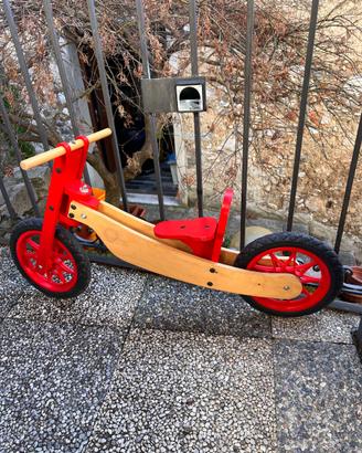 Bici in legno senza pedali