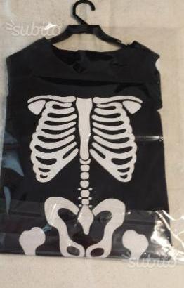 Vestito da scheletro ideale eta' 3/4 anni