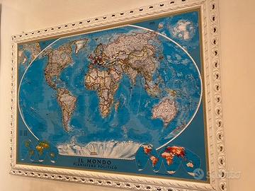 Quadro mappa del mondo