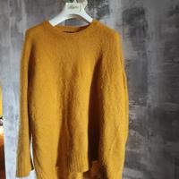 Maglione oversize donna color senape Zara