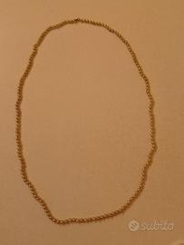 Collana lunga con 161 perle vere ma morte Anni '60