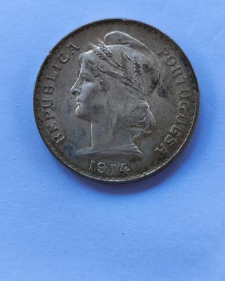 moneta 50 centavos portoghese del 1914