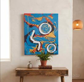 quadro astratto moderno dipinto a mano su tela