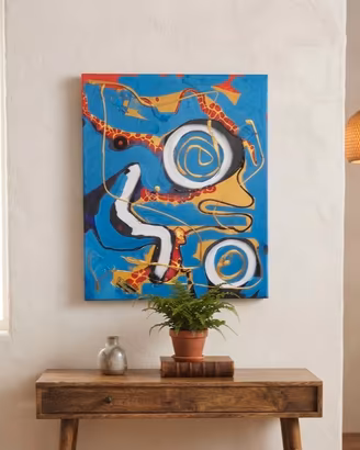 quadro astratto moderno dipinto a mano su tela