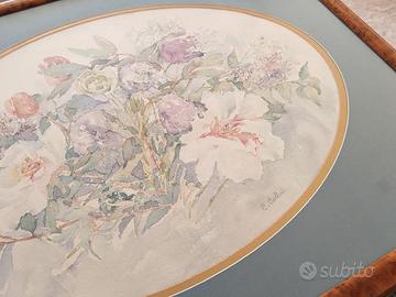 QUADRO PITTURA ACQUERELLO CON CORNICE