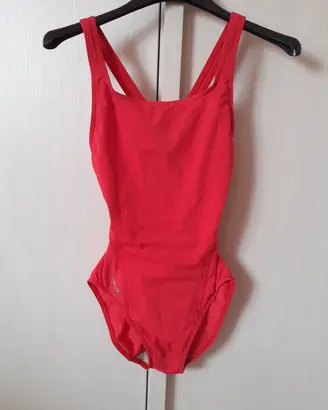 Costume rosso intero per nuoto 13-15 anni