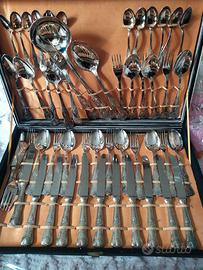 posateria da 12 pezzi placate argento nuovo