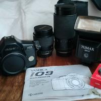 reflex yashica 109 multip.+ obiettivo 80-200 +flas