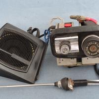 Kit autoradio vintage autovox cassa e antenna tele