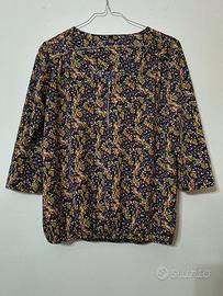 Blusa maniche 3/4 con zip
