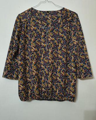 Blusa maniche 3/4 con zip