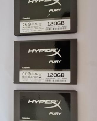 3 X 120BG SSD SATA KINGSTON HYPER X FURY