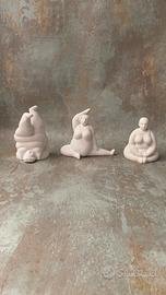 Set 3 sculture Figure Yoga Pilates Body Positivity