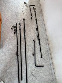 Pali per tende tende in ferro battuto artigianale
