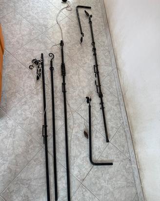 Pali per tende tende in ferro battuto artigianale