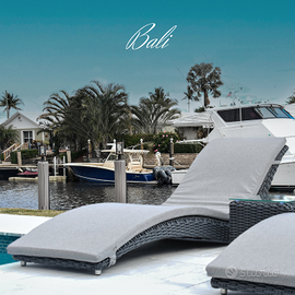 Lettino da terrazzo in rattan