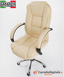 Poltrona Presidenziale color beige modello Cover