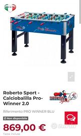 Calciobalilla Roberto Sport Pro Winner 2.0