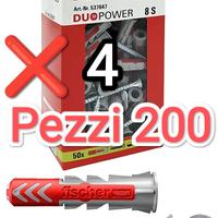 Lotto 200 tasselli Fischer DuoPower 8 x 40 S
