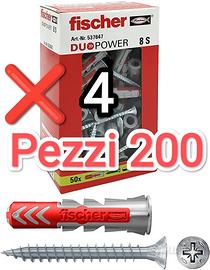 Lotto 200 tasselli Fischer DuoPower 8 x 40 S