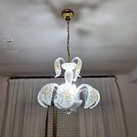 Lampadario e coppia di abat jour murano