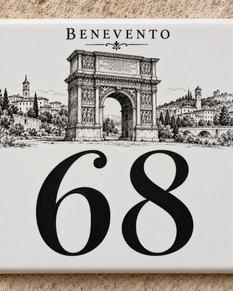 Benevento - Numero civico in ceramica