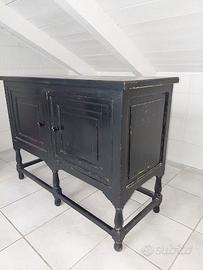 MOBILE 41X103 h76 LEGNO MASSICCIO NERO 2 ANTE