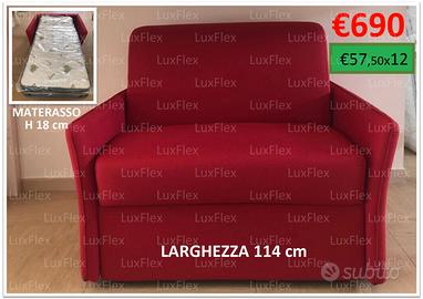 DIVANO LETTO 1 POSTO MATERASSO H 17 cm