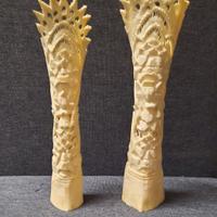 sculture in osso intagliate a mano vintage