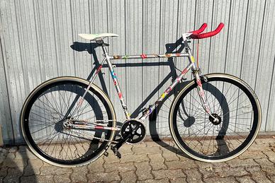 Bici CUSTOM Single speed + copertoni verdi