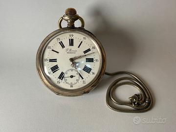 Orologio da taschino S. Perrin Genève in argento