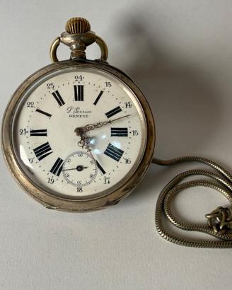 Orologio da taschino S. Perrin Genève in argento