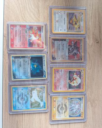 lotto 7 carte Pokemon vintage WOTC e EX  1999-2004