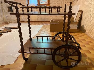 Carrello portavivande in legno