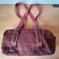 Borsa marca Stradivarius in tessuto lana bordeaux