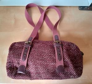 Borsa marca Stradivarius in tessuto lana bordeaux