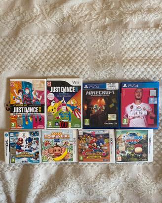 Lotto giochi wii/ps4/ds/3ds/ps5