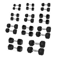 Set manubri esagonali gommati nuovi  2,5/40kg