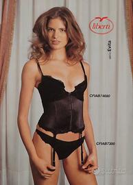 Corsetto Guepiere Evita Liberti nero in pizzo, zip