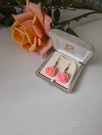 Orecchini artigianali con rose